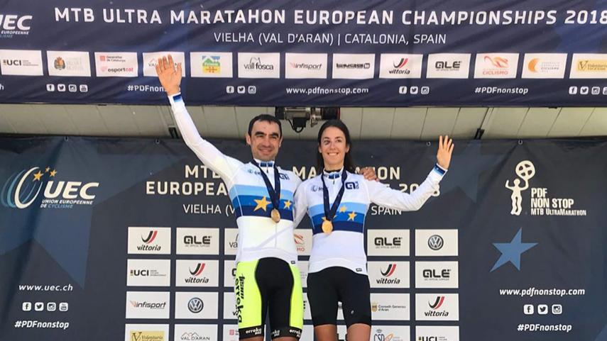 Joseba-Albizu-y-Clara-Fernandez-campeones-de-Europa-de-Ultramaraton