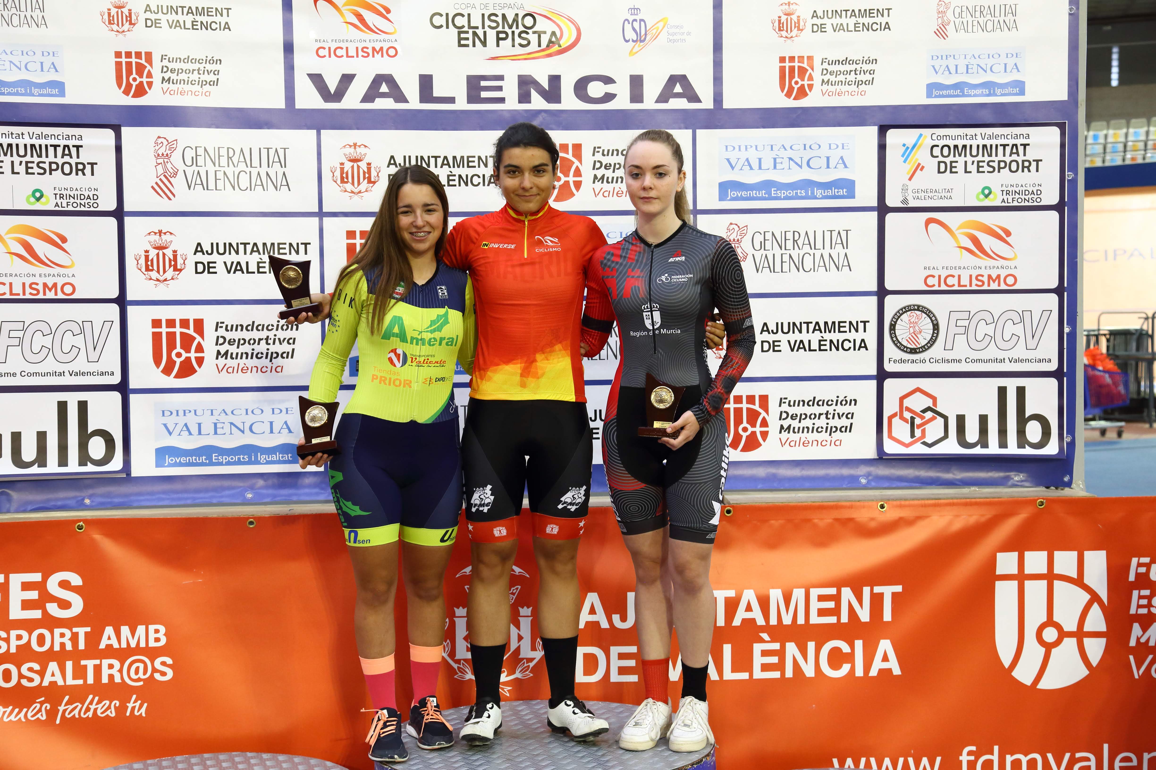 Eva Anguela certifica su Copa de España y la pareja cadete Anguela-De Pablo son bronce en el Nacional de madison