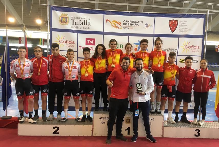 Veinte medallas para la Selección Madrileña de pista junior y cadete en unos Campeonatos de España para la historia
