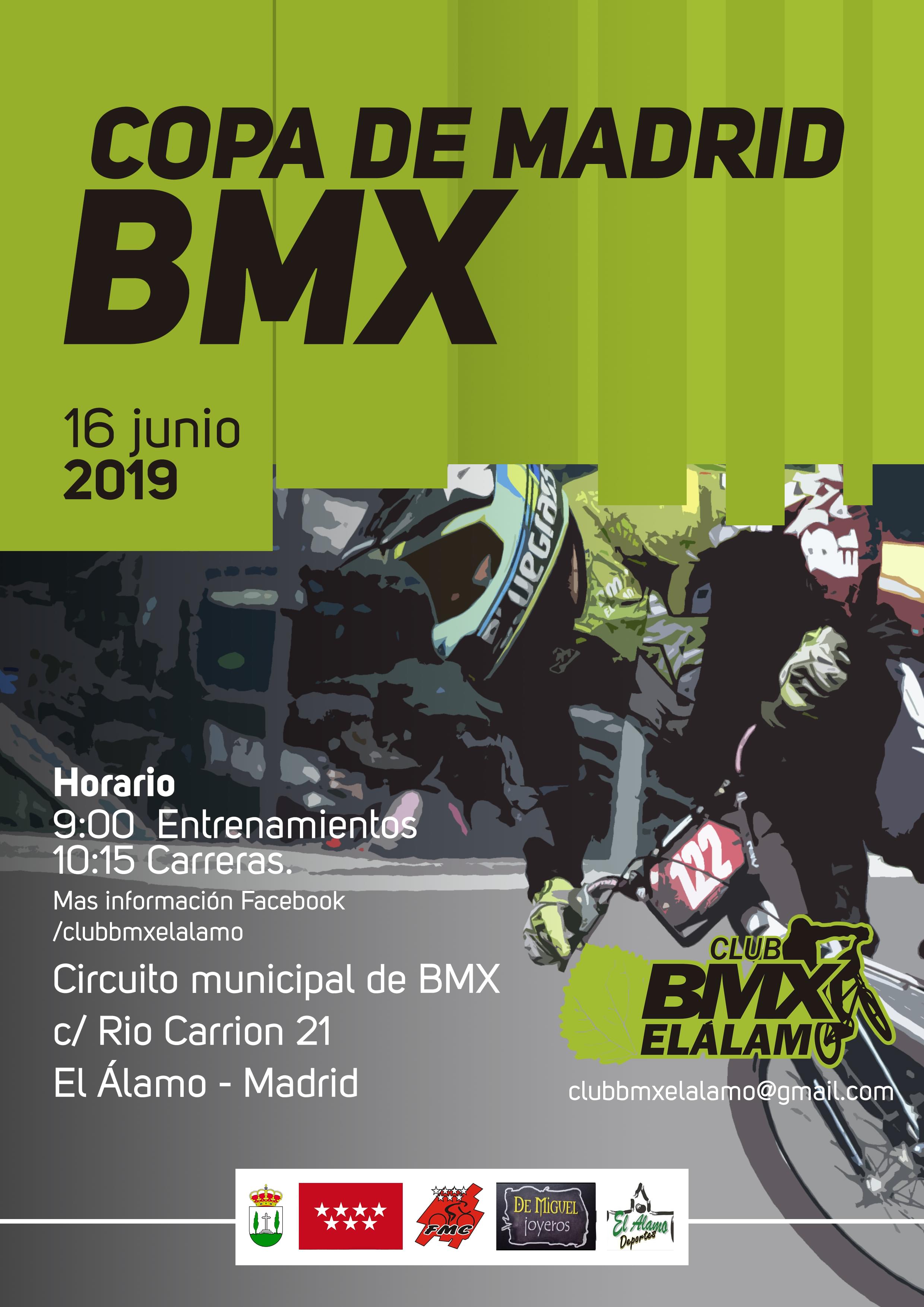 Recta final de la Copa de Madrid de BMX con la quinta puntuable en El Álamo