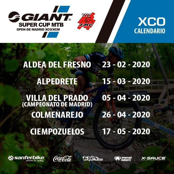 Ya conocemos los precalendarios del Open de Madrid-Giant Super Cup MTB 2020