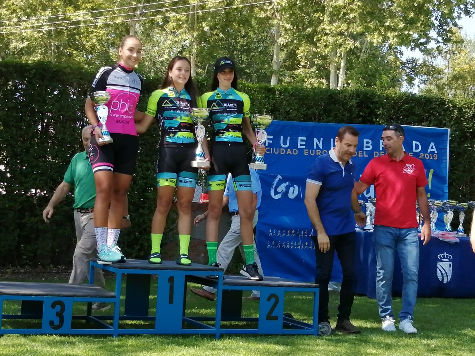 Carolina Esteban y Jorge García fueron lo más fuertes en la fiesta del ciclismo fuenlabreño