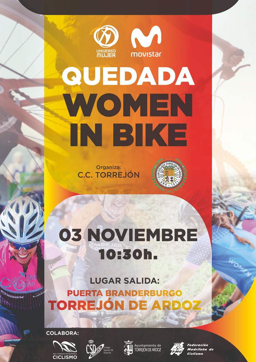 Las Quedadas Women in Bike llegan a la Comunidad de Madrid vía Torrejón de Ardoz