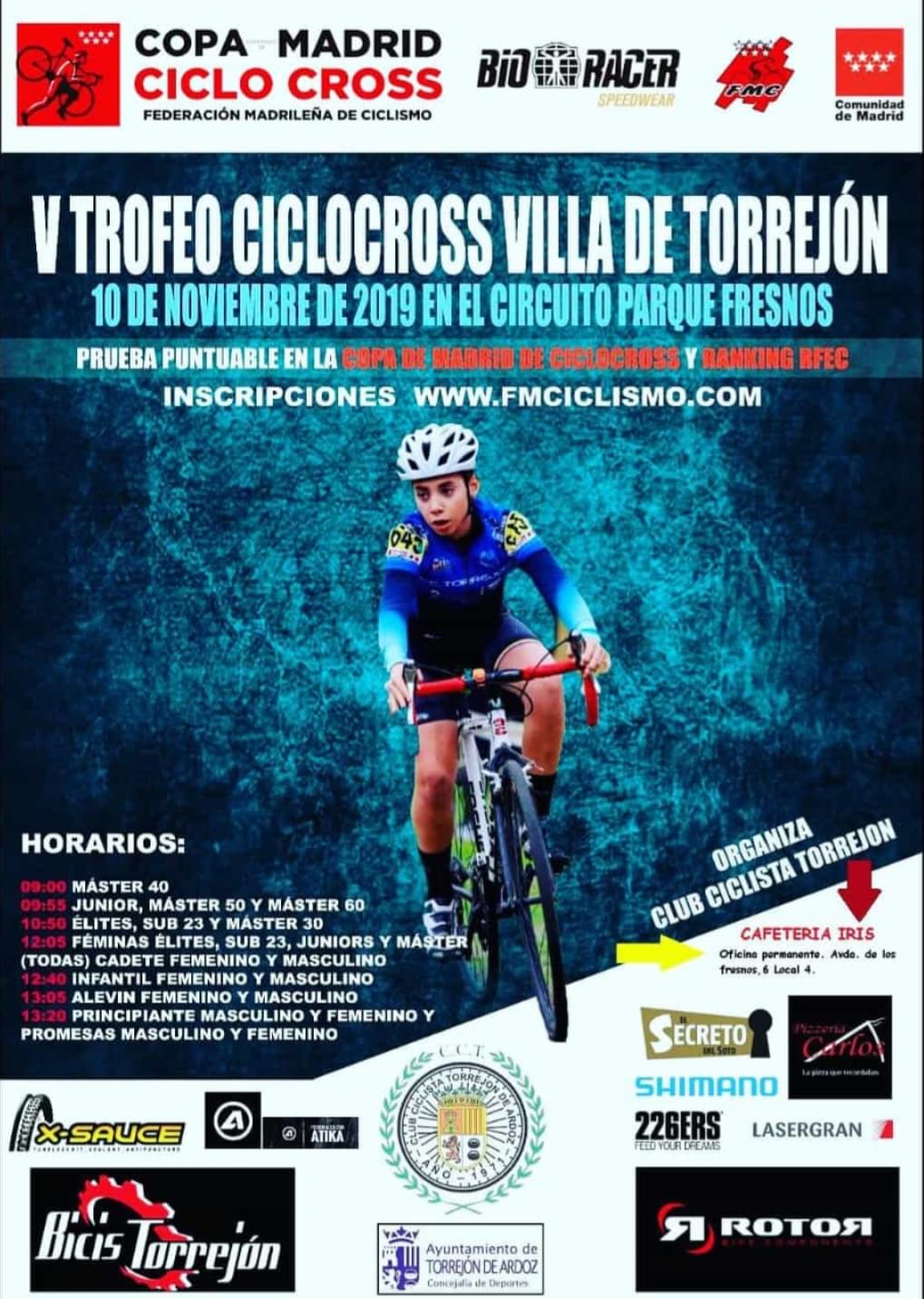 La Copa Comunidad de Ciclocross Bioracer desembarca en Torrejón de Ardoz el 10 de Noviembre