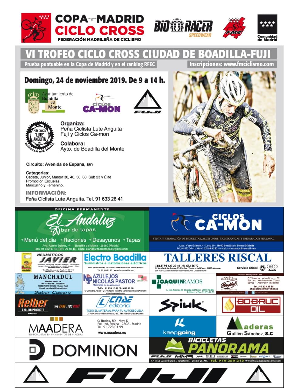 Boadilla del Monte, sexto capítulo de la Copa Comunidad de Madrid de Ciclocross Bioracer (ACTUALIZADA)