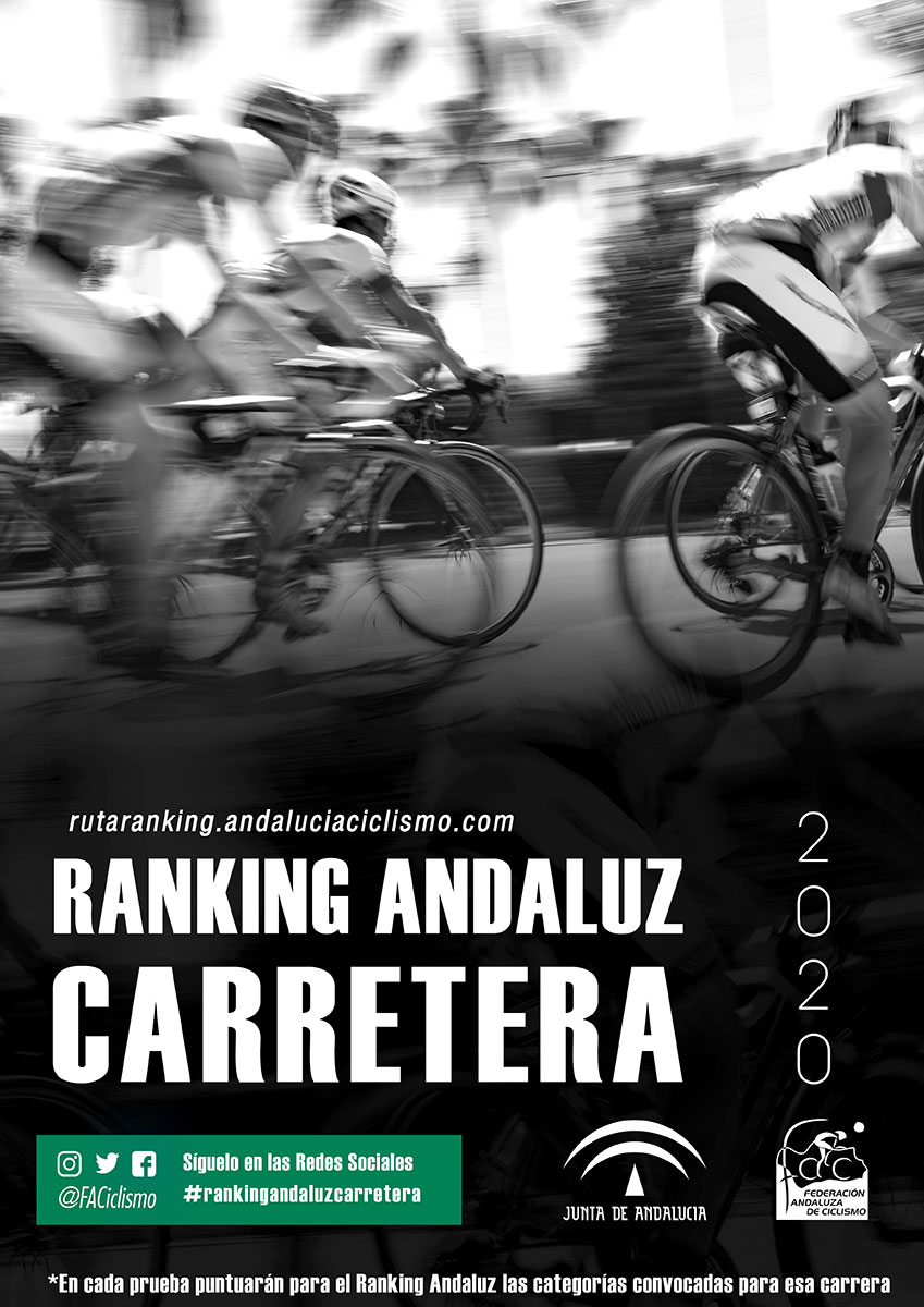Fechas Copa Andalucía, CAREBA Cadete-Junior y Ranking Andaluz de Carretera 2020