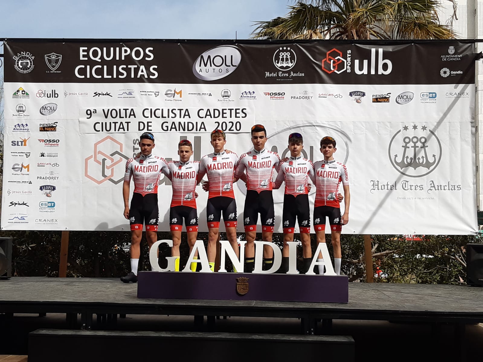 Gran papel de la Selección Madrileña Cadete masculina en la Vuelta a Gandía