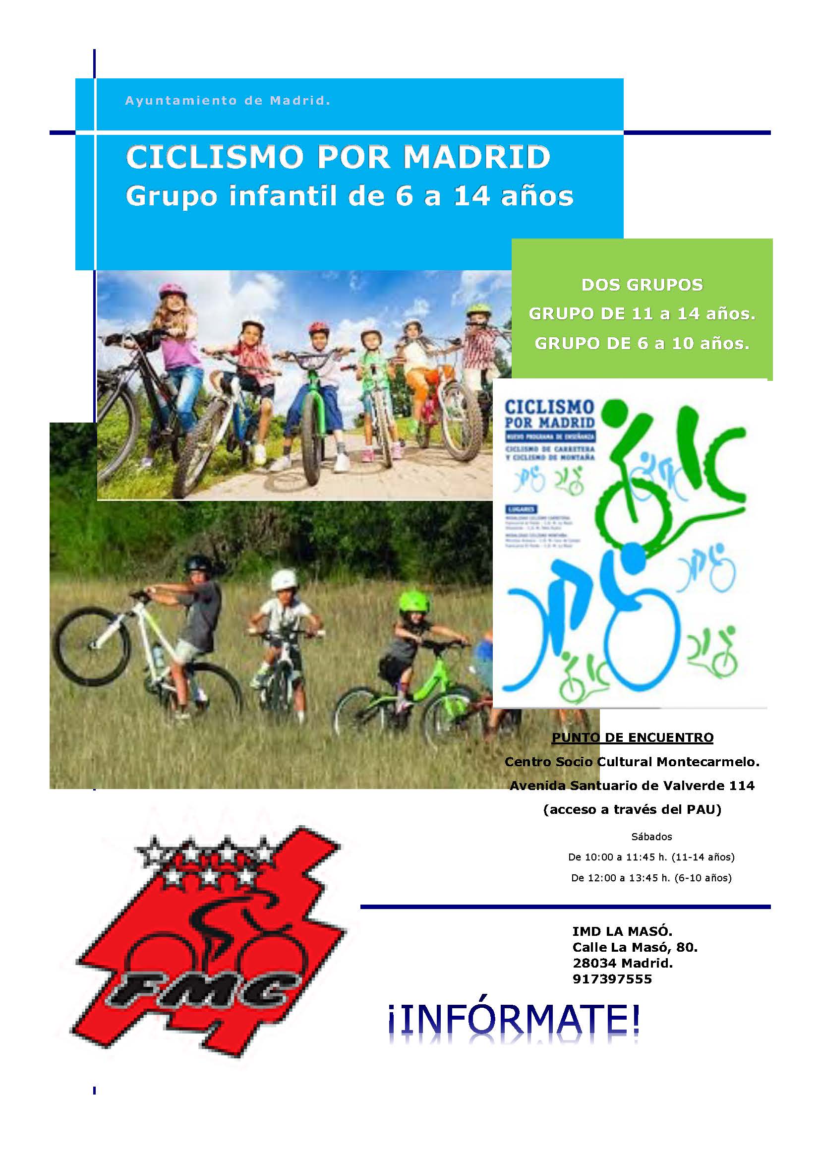 El programa Ciclismo por Madrid, también para los más pequeños y pequeñas