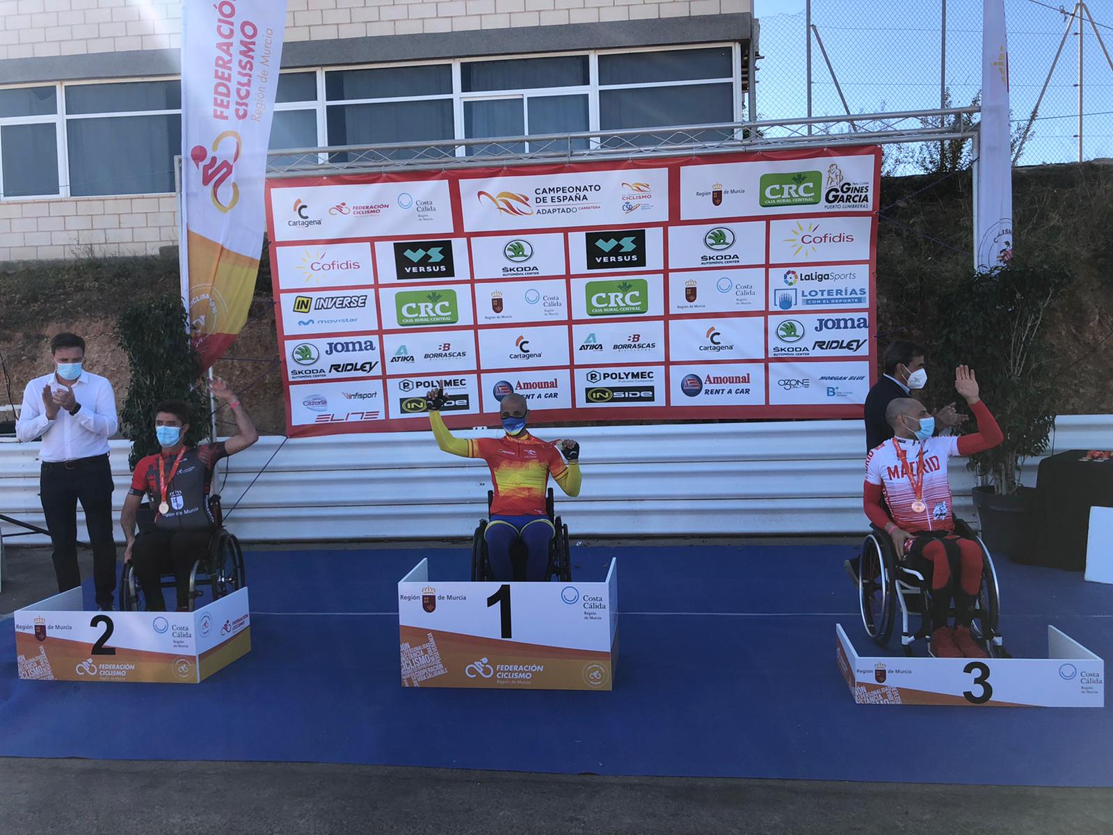 El Ciclismo Adaptado madrileño no especula y se cuelga 17 medallas en los Nacionales de ruta de Cartagena