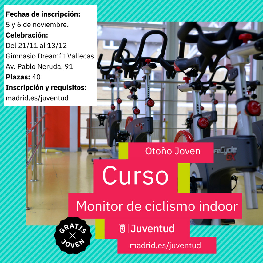 Ampliado el plazo para inscribirse en el Curso de Monitor/a de Ciclismo Indoor del Ayuntamiento de Madrid
