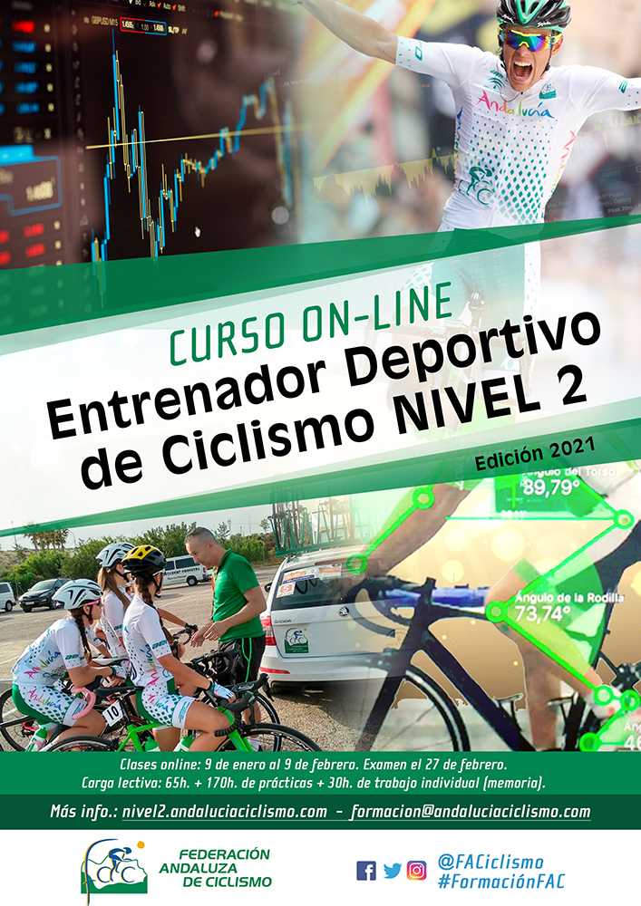 Abierta convocatoria para el Curso Online de Entrenador Deportivo de Ciclismo Nivel 2 edición 2021