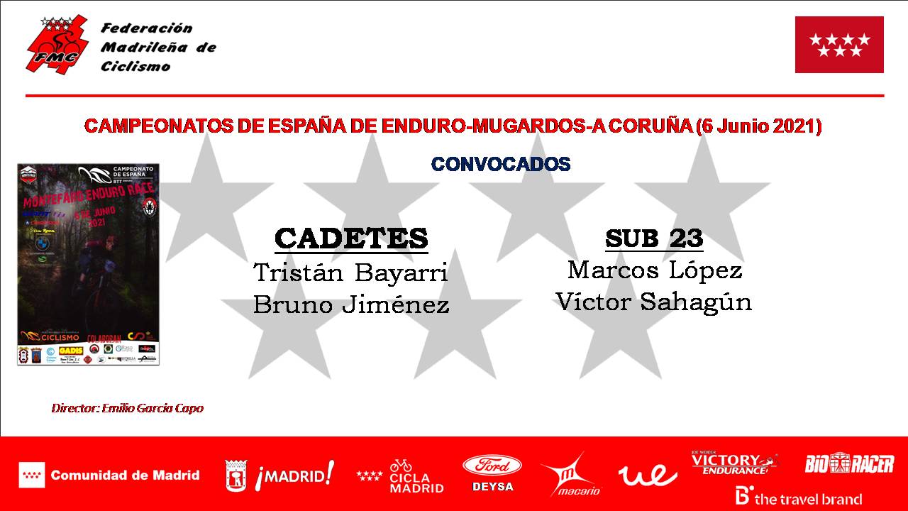 Cuatro pilotos conforman la Selección Madrileña de enduro para los Campeonatos de España