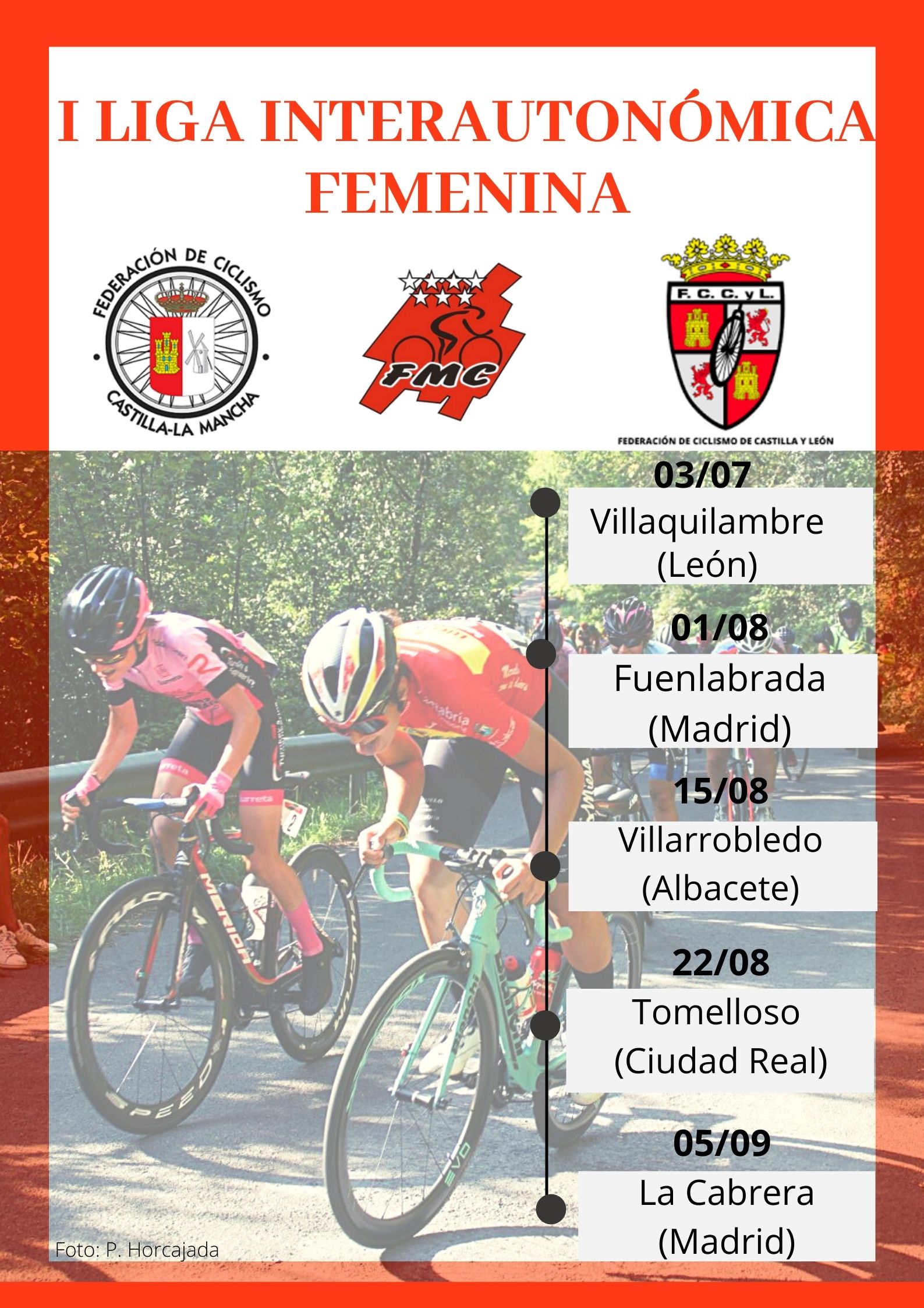 Nuevas fechas para la I Liga Interautonómica de Ciclismo Femenino