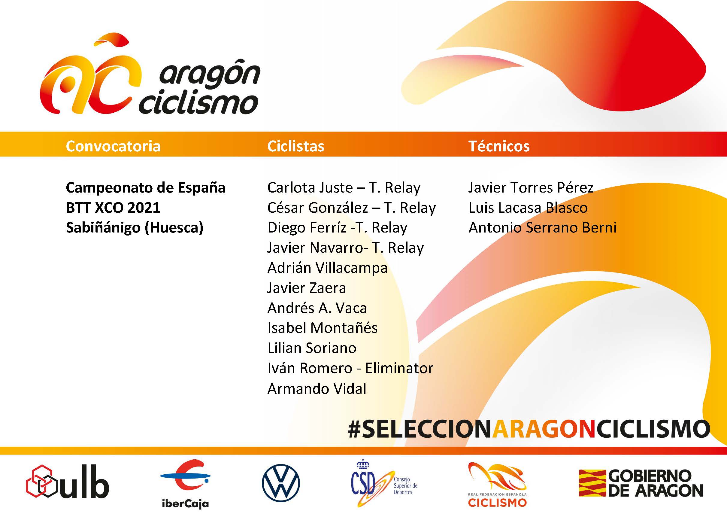 Convocatoria Selección Aragonesa para el Campeonato de España XCO 2021
