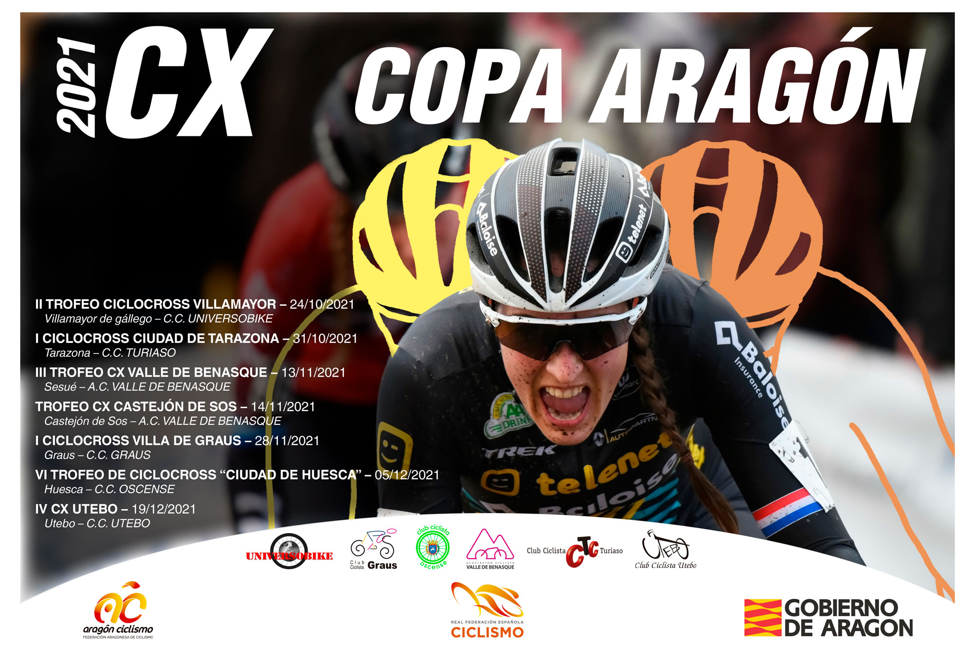 Calendario de la Copa Aragón de Ciclocross 2021