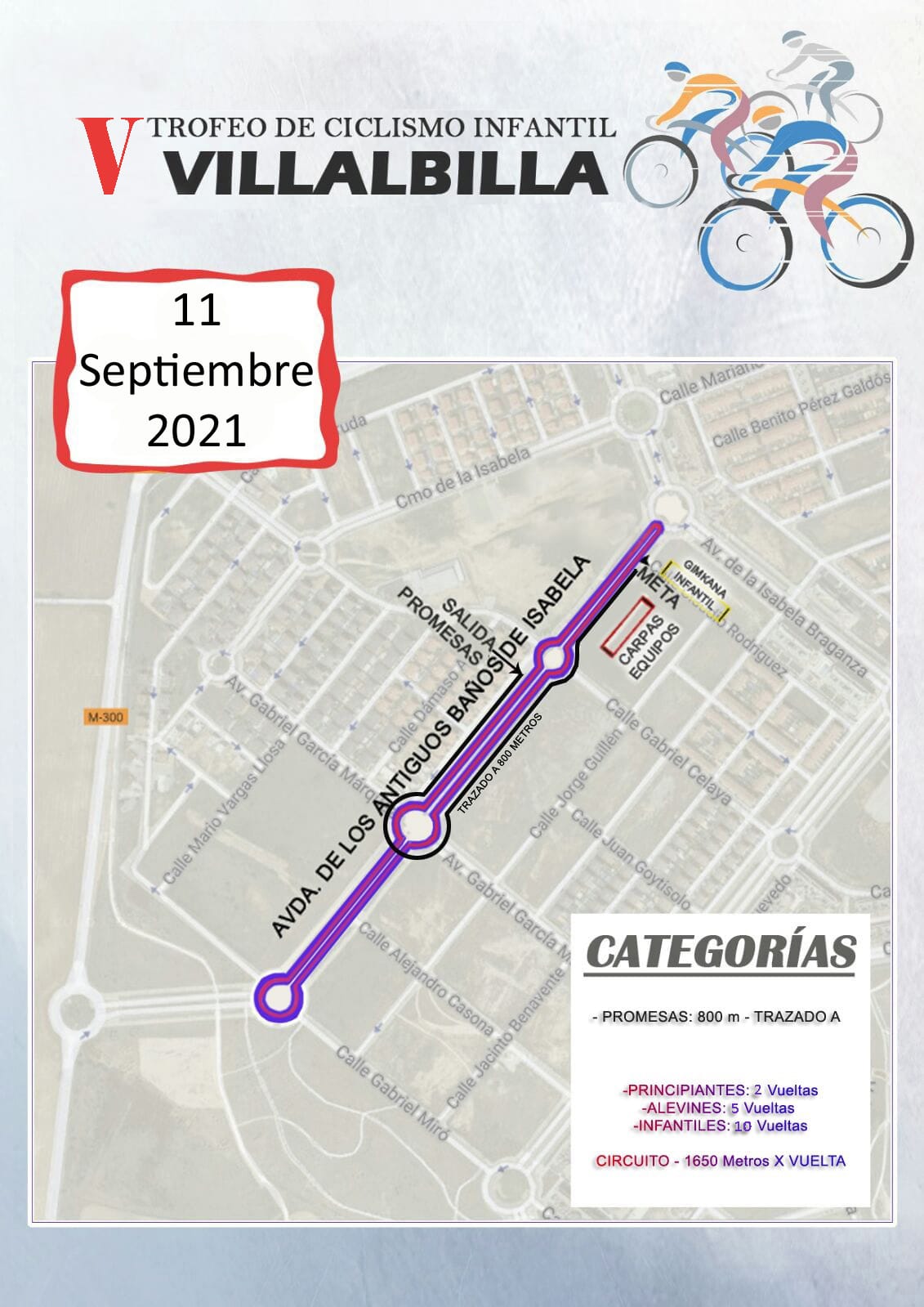 Villalbilla, octava cita reservada para las Escuelas de ruta madrileñas el 11 de Septiembre