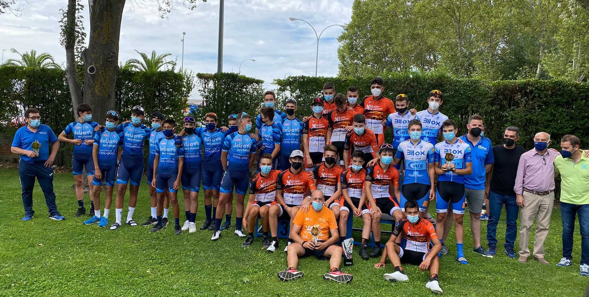 Marcos García Sánchez, el más rápido de la fuga decisiva en la carrera cadete de Fuenlabrada