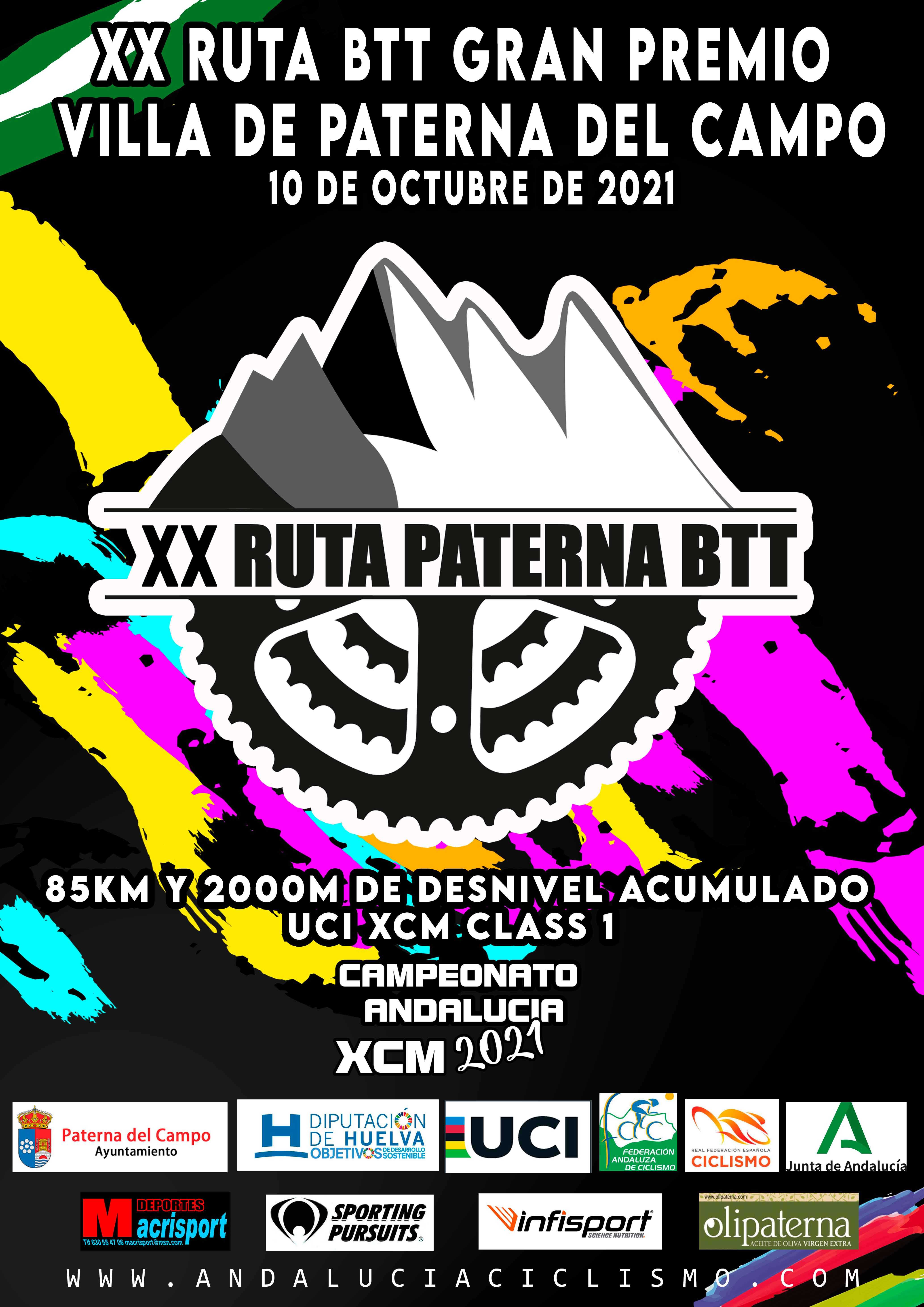 La Ruta BTT Villa de Paterna celebra su vigésimo aniversario como Campeonato Andalucía XCM 2021