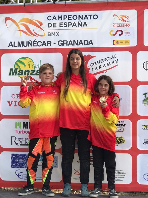 Aragón consigue tres oros en los Campeonatos de España BMX