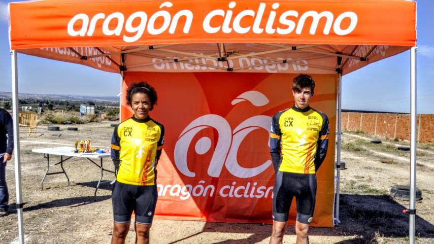 Javier-Zaera-y-Lilian-Soriano-primeros-lideres-de-la-Copa-Aragon-de-Ciclocross-2021