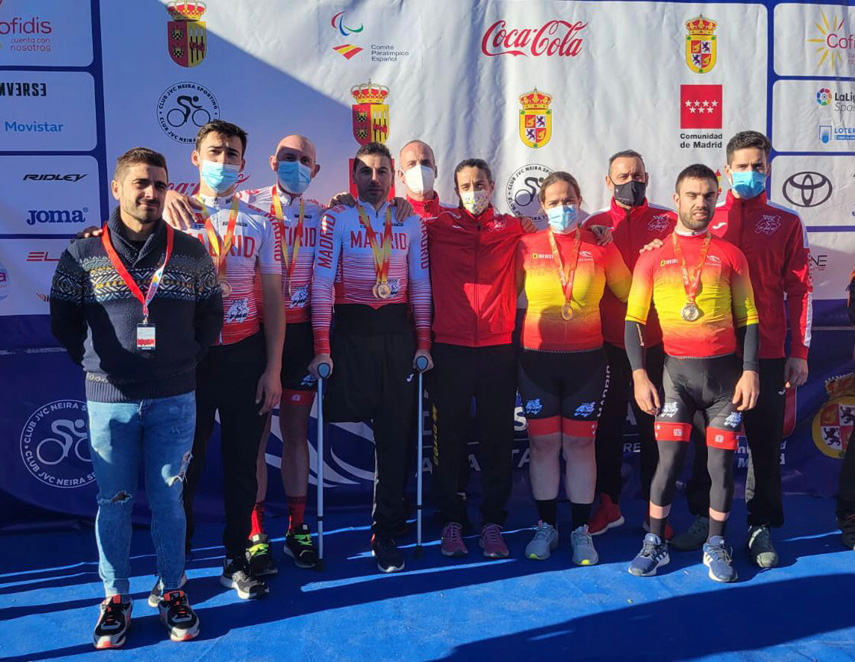 Quince medallas conforman la cosecha de la Selección Madrileña de Ciclismo Adaptado en los Campeonatos de España de ruta
