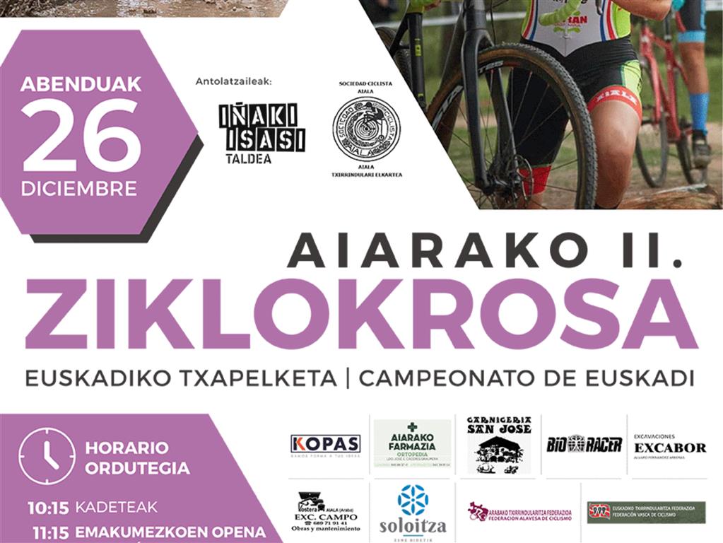 El próximo domingo 26, el Campeonato de Euskadi de ciclocross en Aiala
