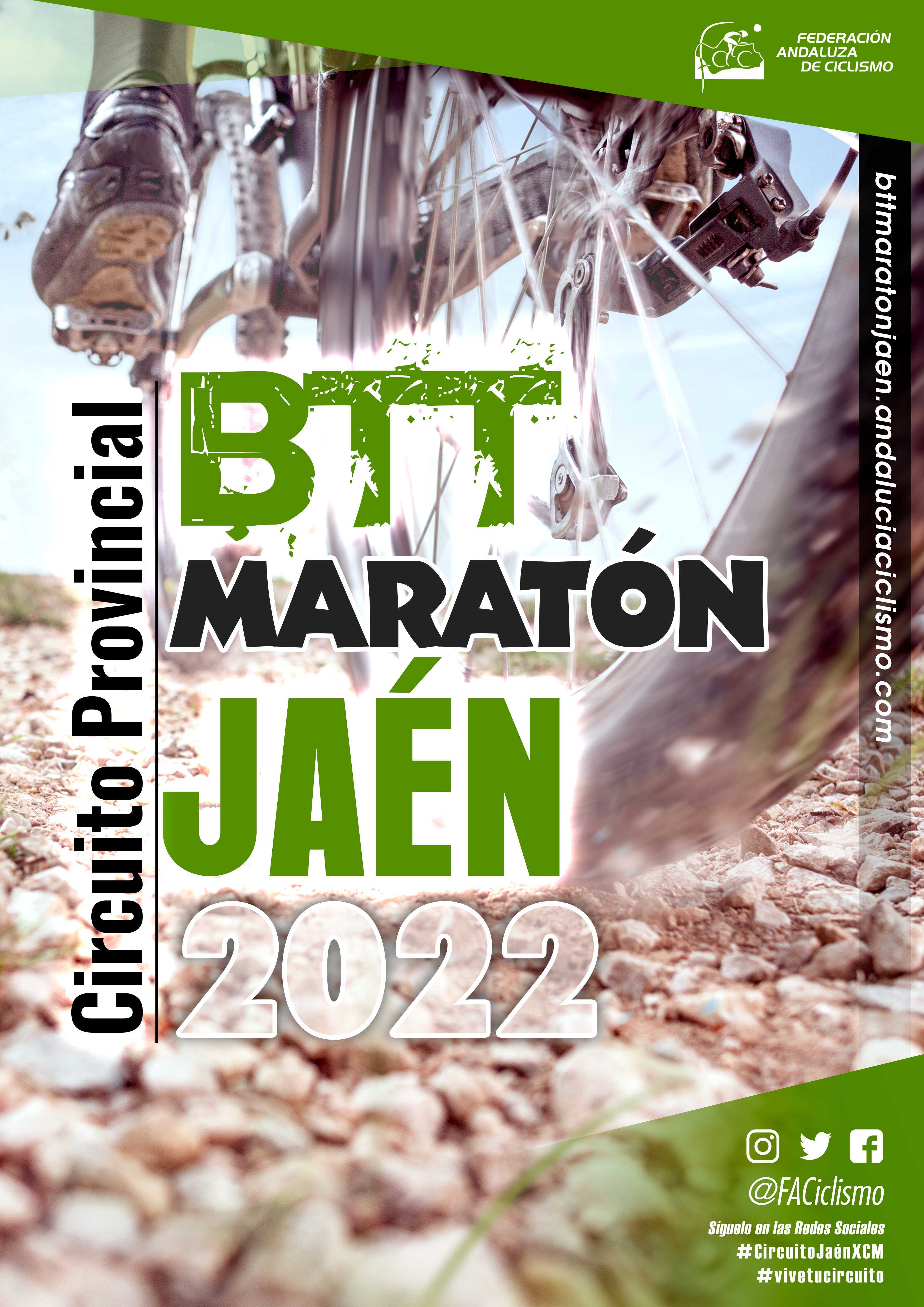 Fechas del Circuito Provincial de Jaén BTT Maratón 2022