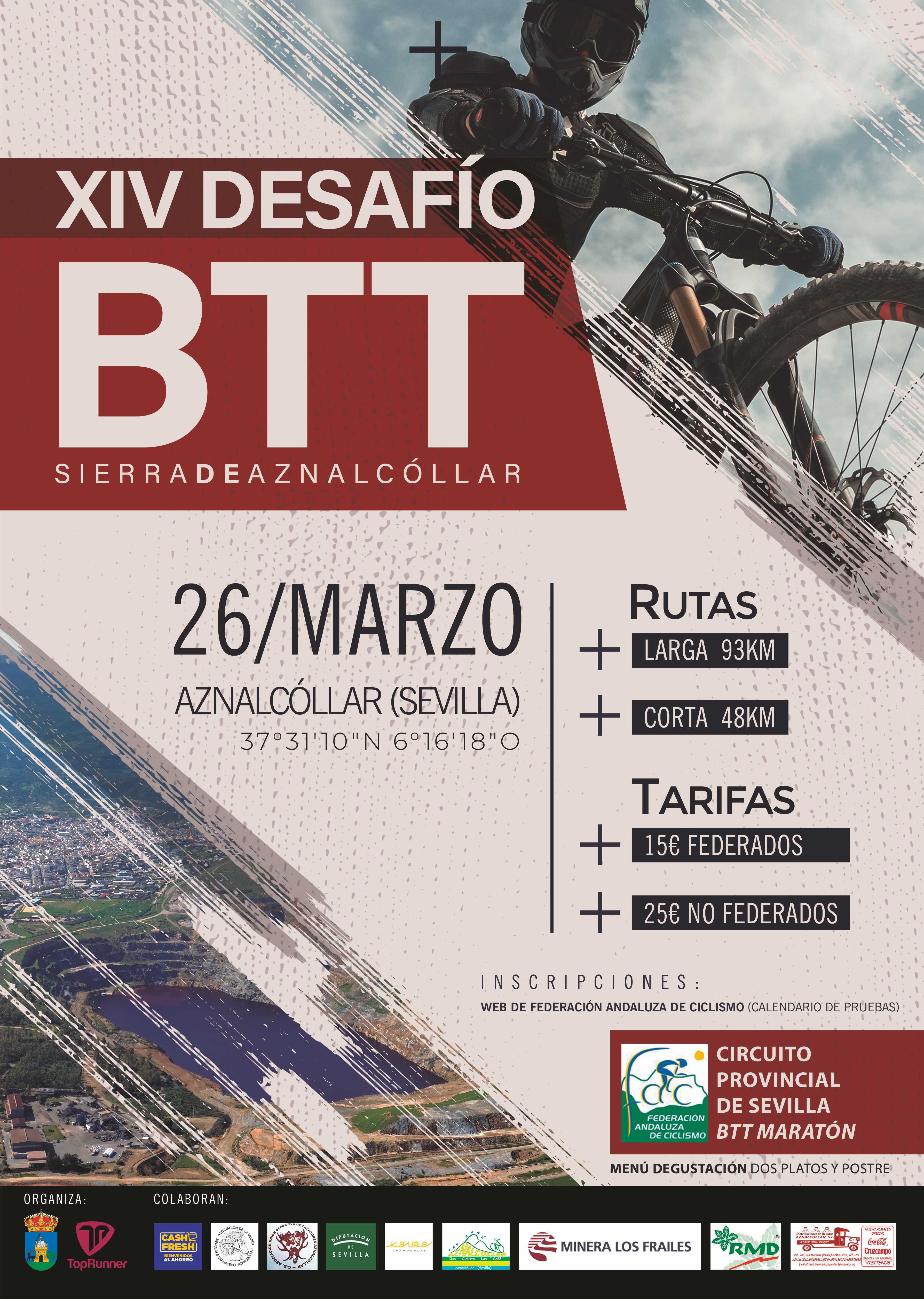 El Desafío BTT Sierra de Aznalcóllar retomará el Circuito Provincial de Sevilla XCM 2022