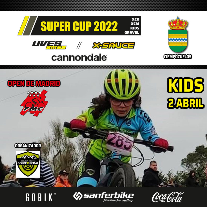 Ciempozuelos, epicentro de la Super Cup Kids y XCO los días 2 y 3 de Abril