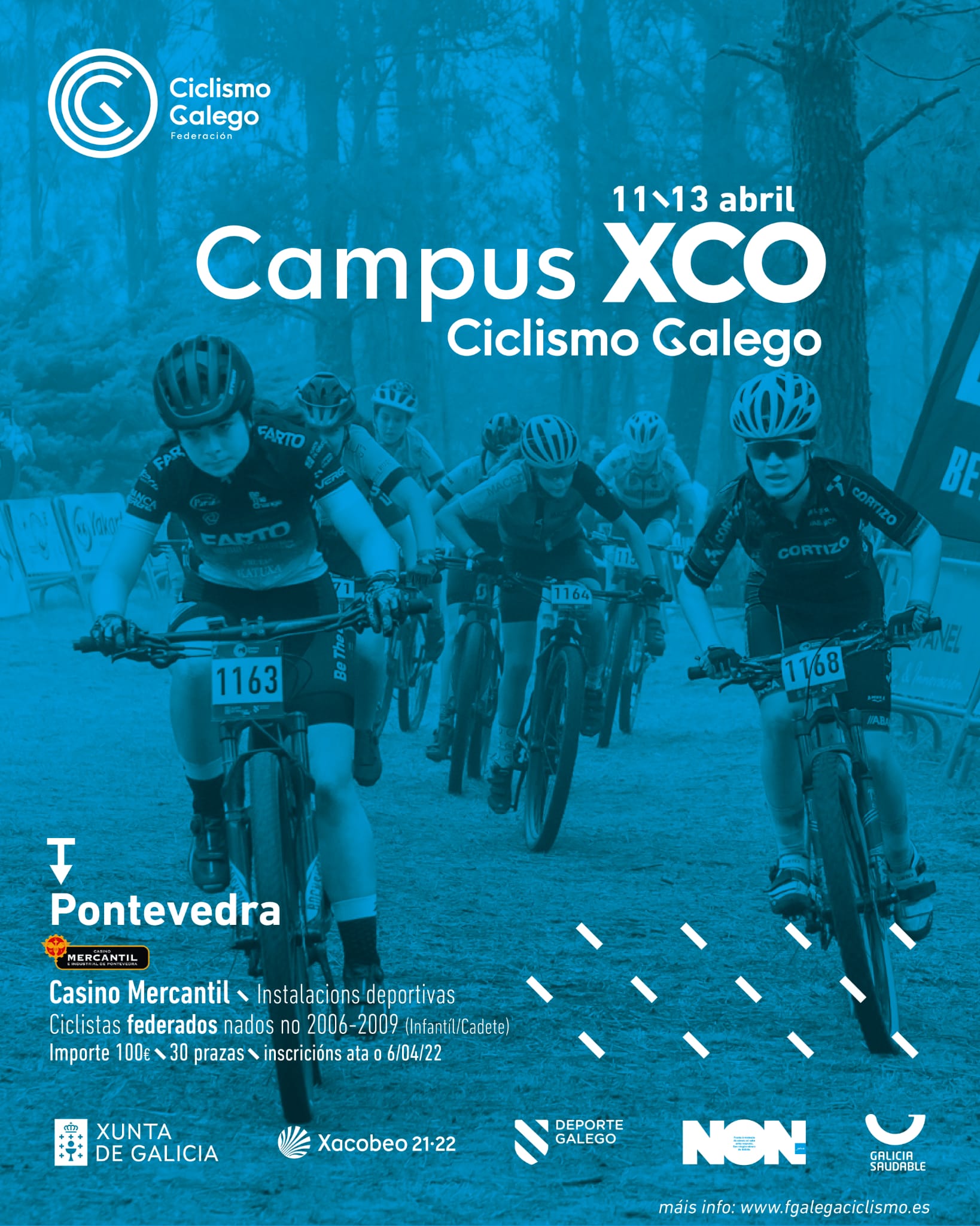 A FCG organiza o Campus XCO Ciclismo Galego na Semana Santa