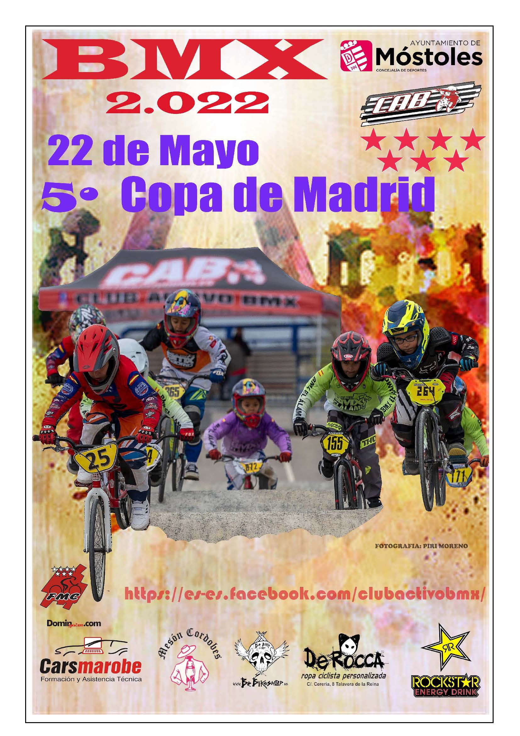 La Copa de Madrid de BMX vivirá su desenlace final el 22 de Mayo en Móstoles