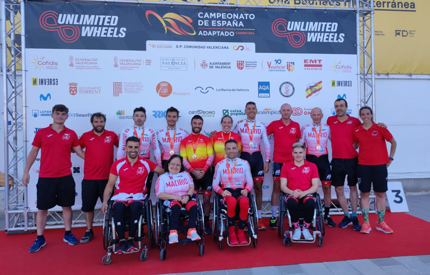 Trece medallas jalonan el brillante papel de la Selección Madrileña en los Nacionales de ruta de Valencia