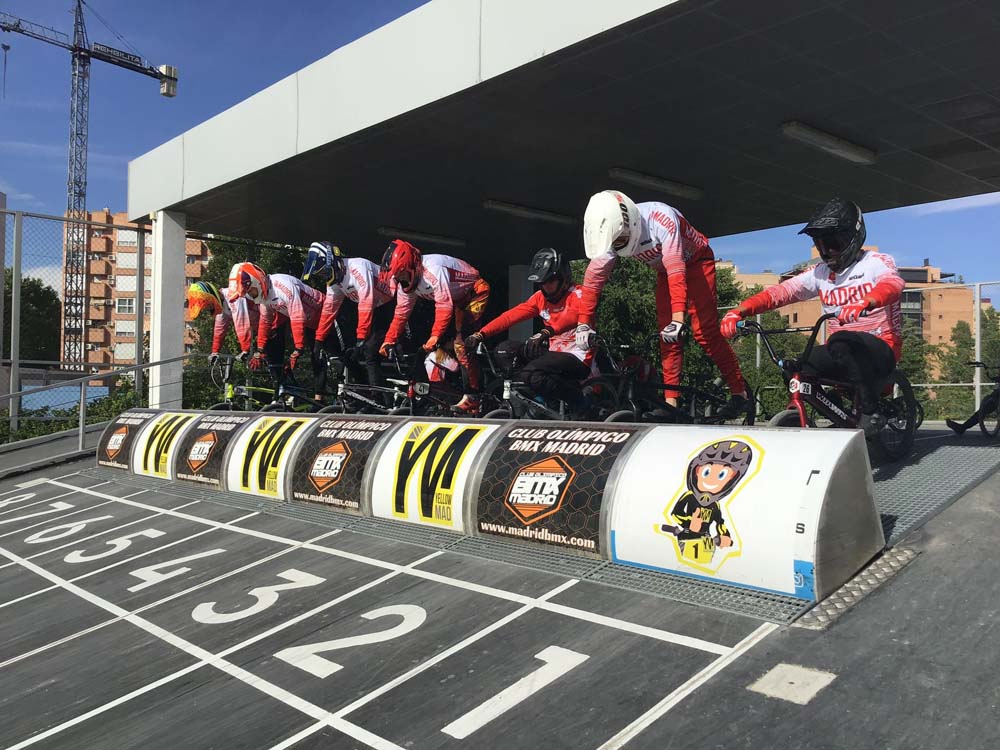 Entreno oficial de la Selección Madrileña de BMX en el circuito de los Nacionales de Madrid