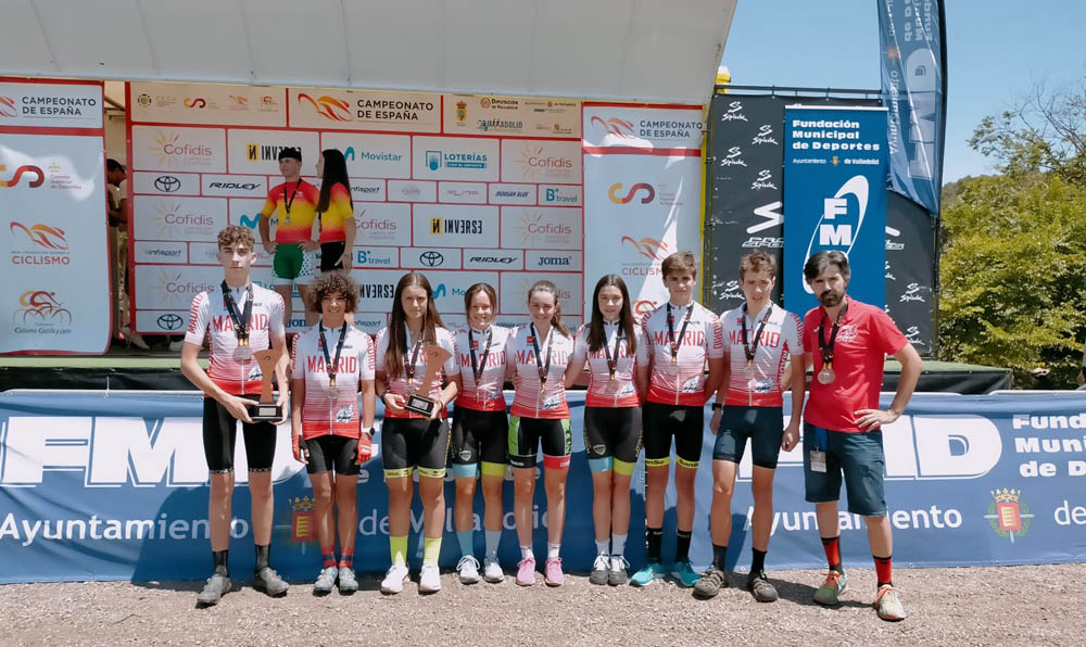 El mountain bike base madrileño amasa en los Nacionales Escolares hasta 4 medallas