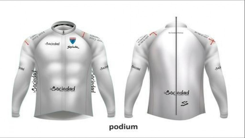 El-maillot-blanco-de-la-1Cantabra-de-la-Vuelta-a-Cantabria-Femenina-lo-patrocina-La-Sociedad