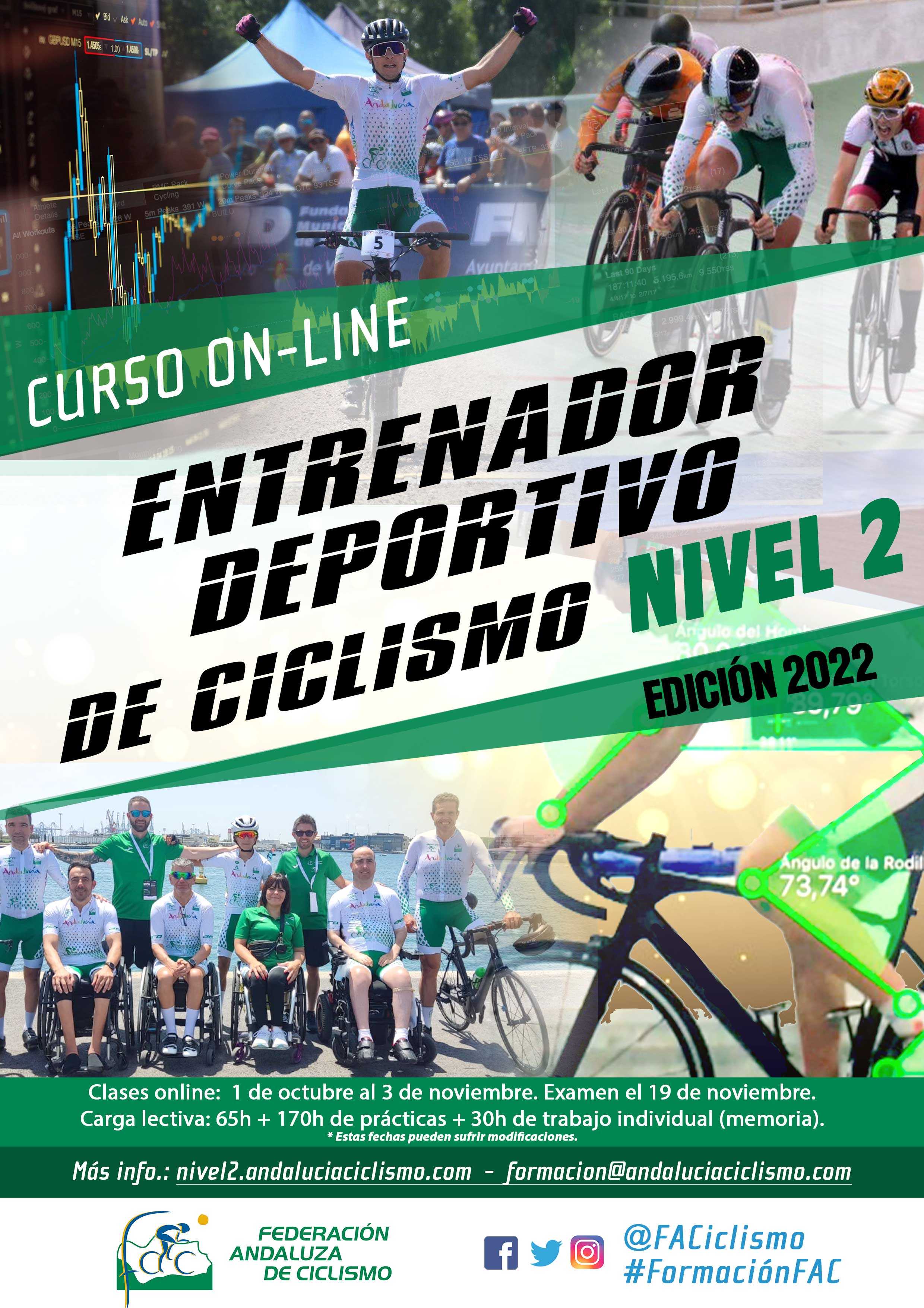 Abierta convocatoria para el Curso Online de Entrenador Deportivo de Ciclismo Nivel 2 edición 2022