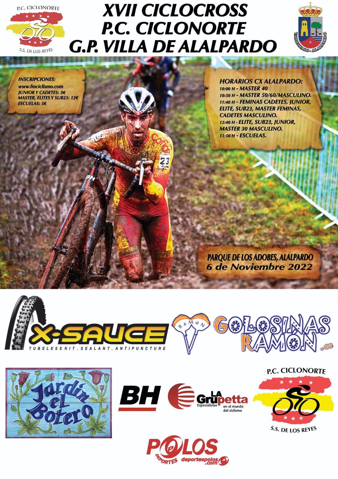 El tradicional ciclocross de la PC Ciclonorte espera en Alalpardo el próximo 6 de Noviembre