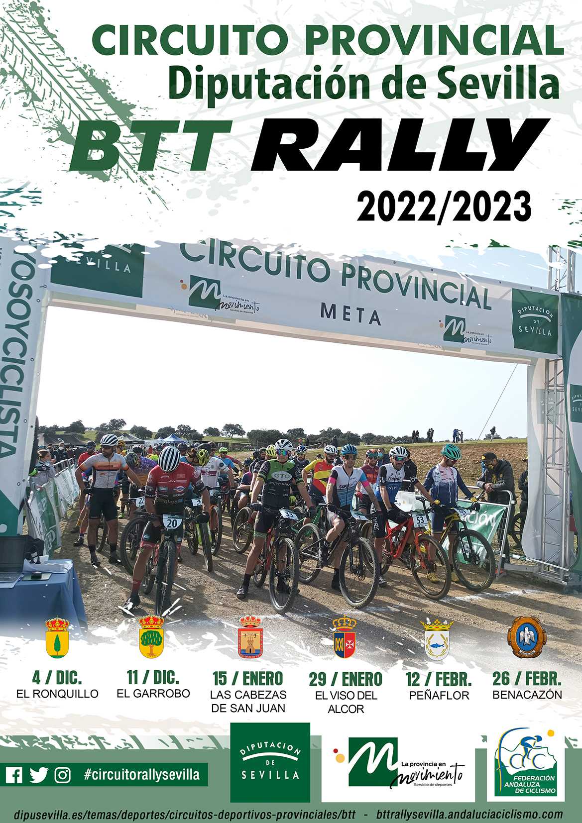 Fechas del Circuito Diputación de Sevilla BTT Rally 2022/2023