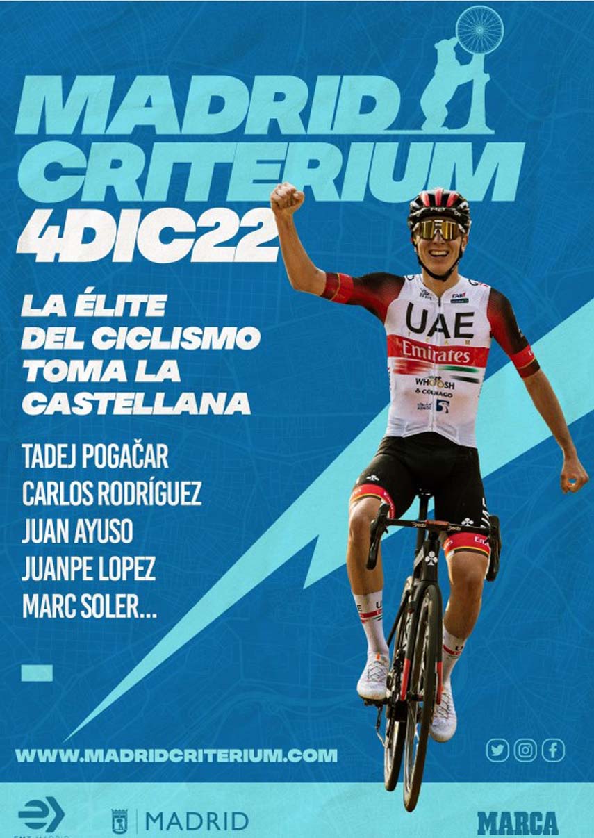 La elite del ciclismo mundial el 4 de Diciembre en el Critérium Madrid