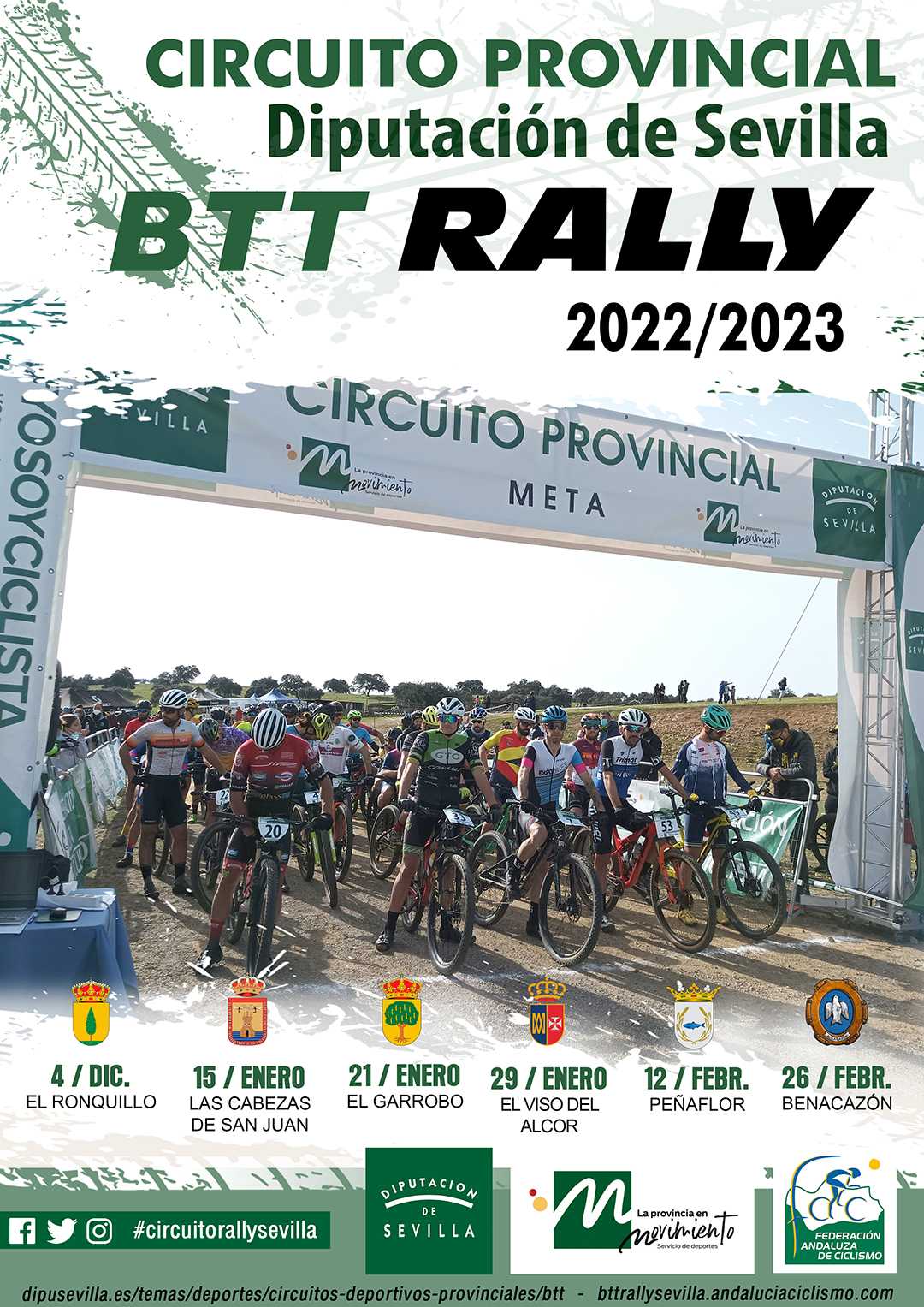 El Circuito Diputación Sevilla BTT Rally 22/23 recuperará la cita pendiente de El Garrobo