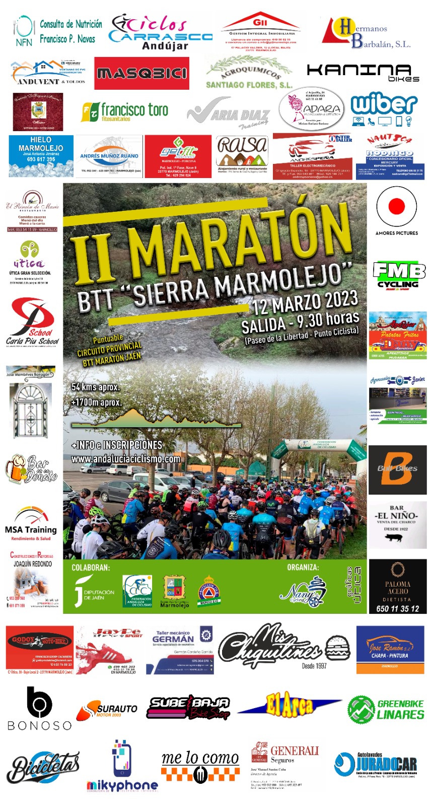 La Sierra de Marmolejo dará el pistoletazo de salida al Circuito Jaén BTT Maratón 2023