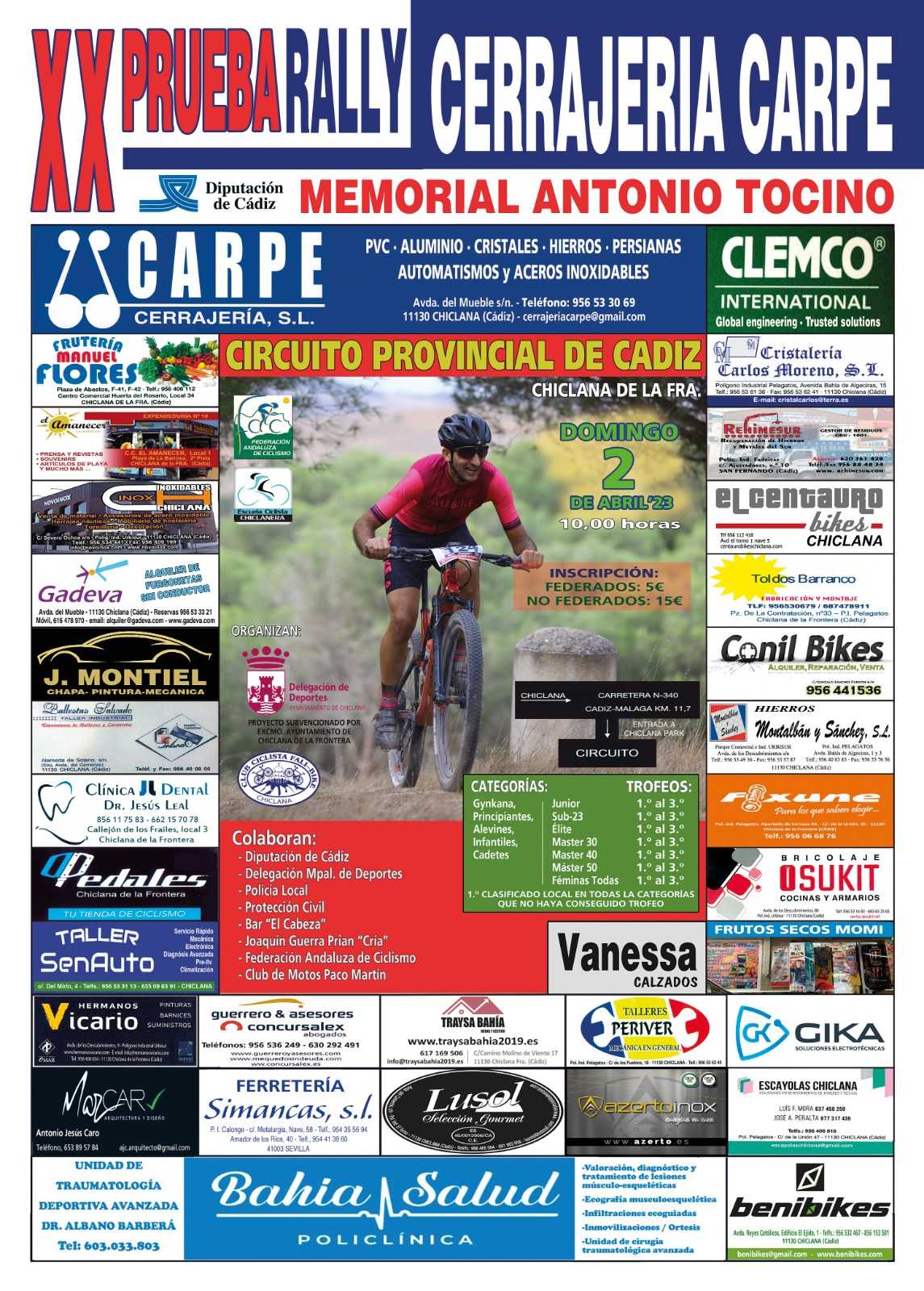 Chiclana y su Memorial Antonio Tocino reactivarán el Circuito Cádiz XCO 2023