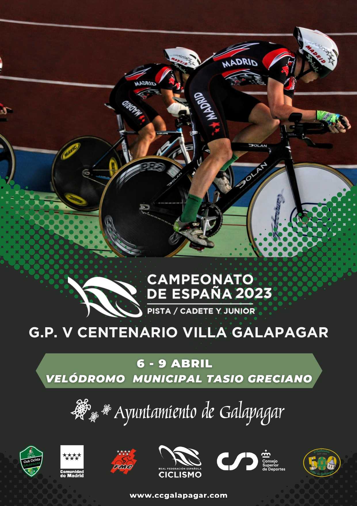 Galapagar se viste de nuevo del mejor ciclismo en pista para acoger el campeonato de España para cadetes y juniors