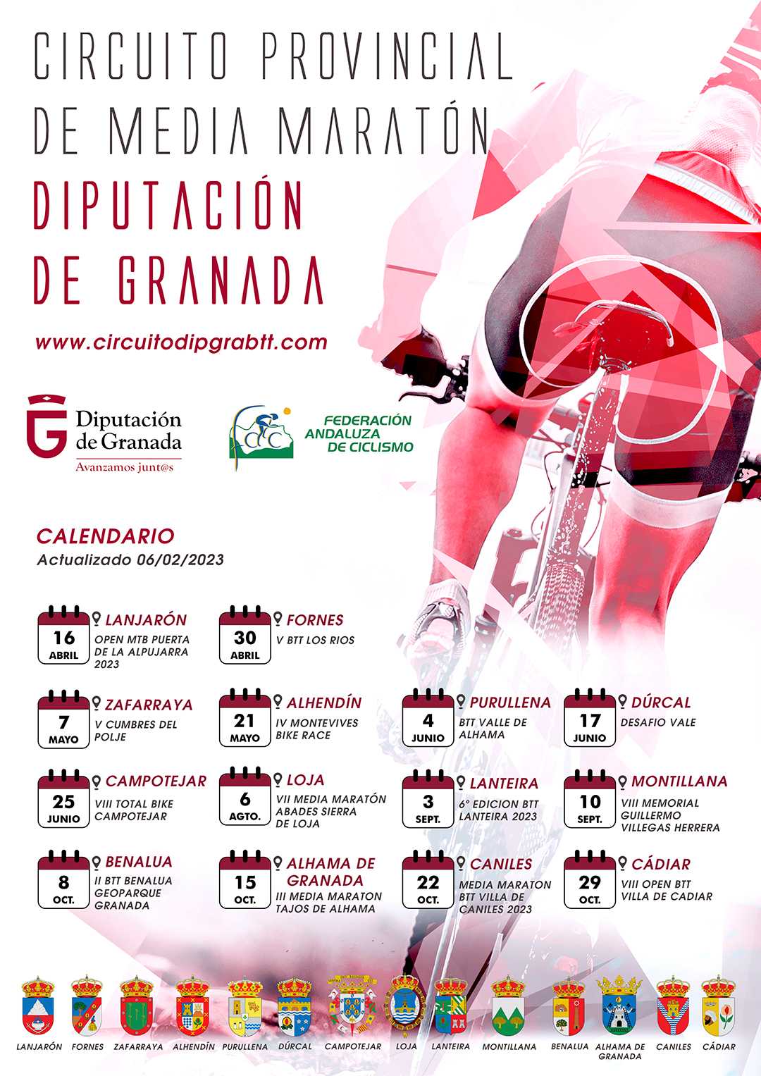 Fechas del Circuito Provincial de Media Maratón Diputación de Granada 2023
