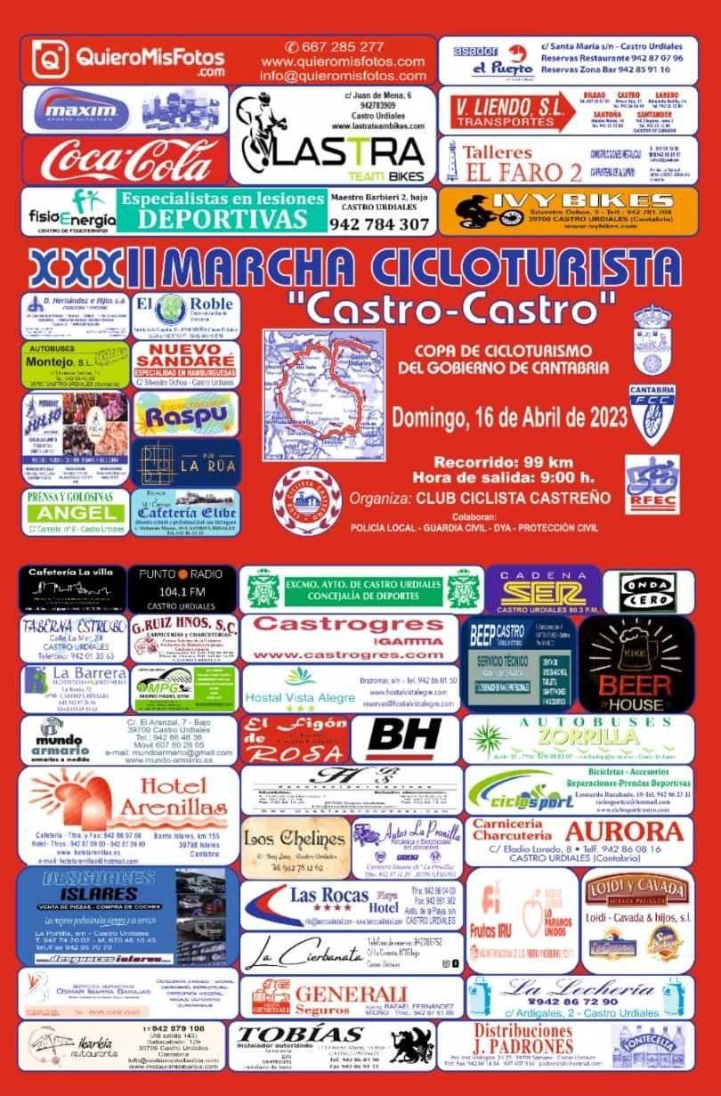 La XXXII Marcha Ciclodeportiva Castro-Castro se disputa este domingo 16 de abril