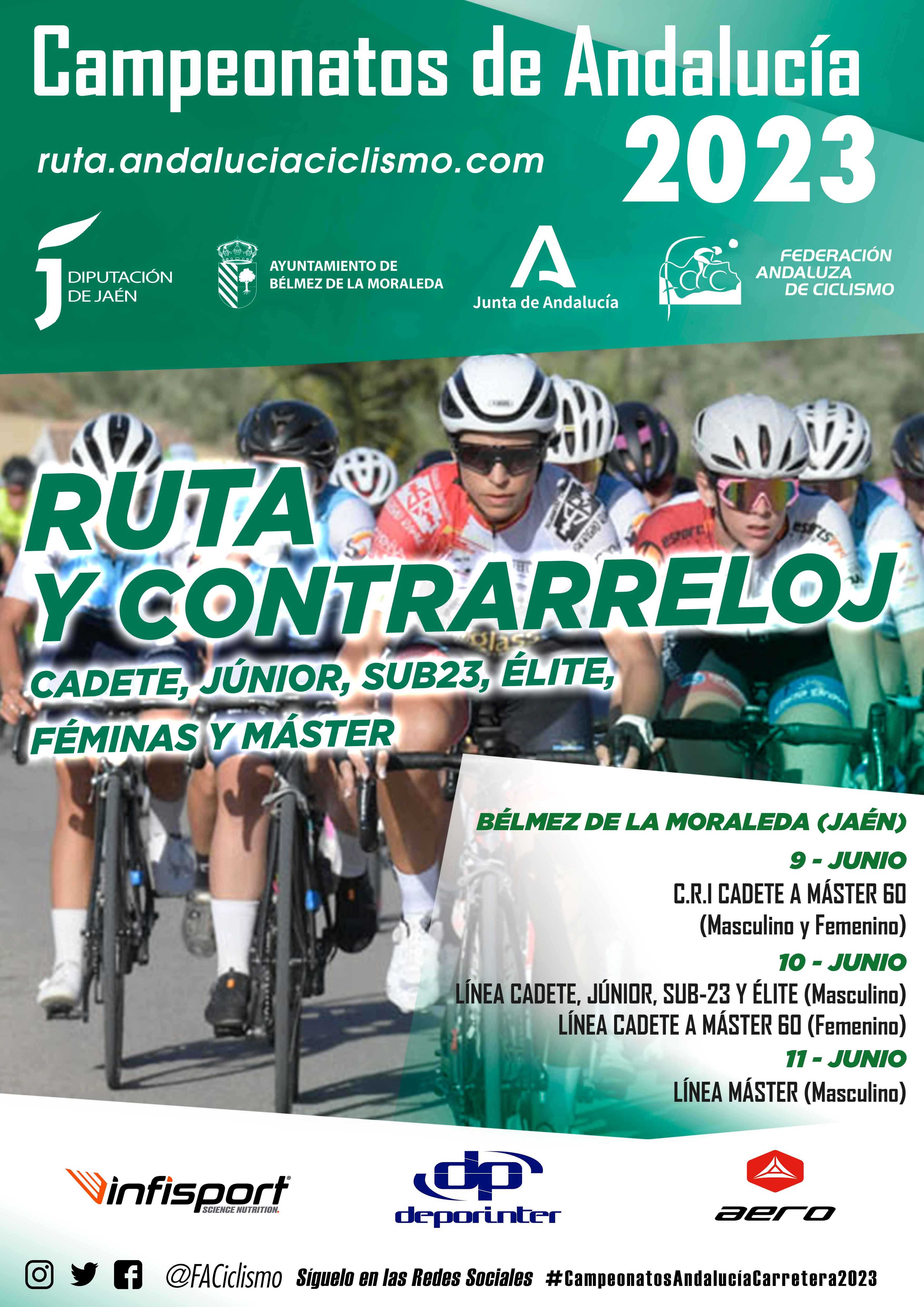 Apertura de inscripciones para los Campeonatos de Andalucía Ruta y Contrarreloj 2023