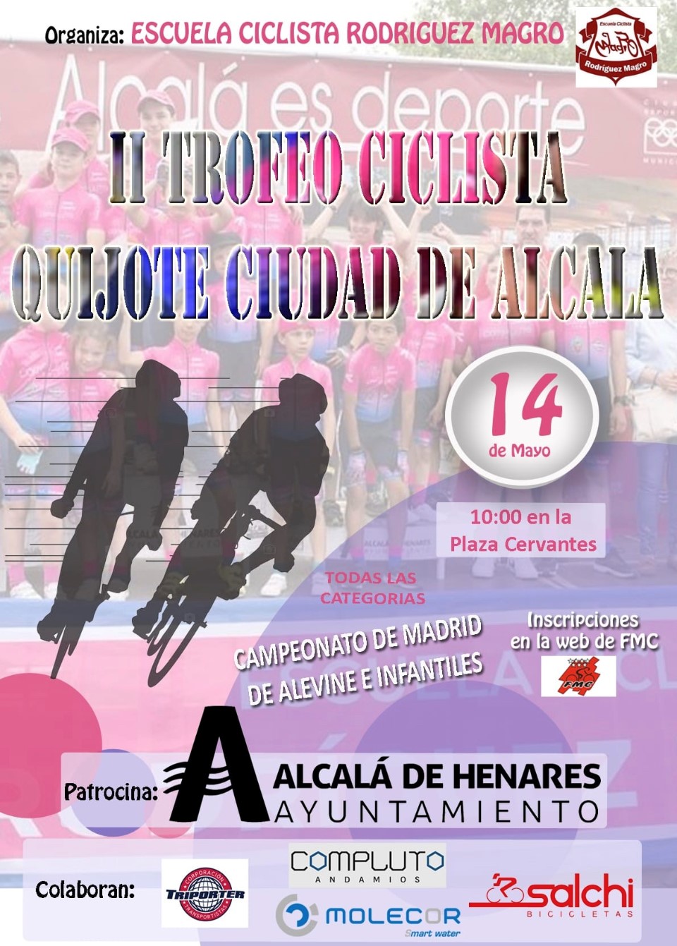 Alcalá de Henares acogerá el Campeonato de Madrid de ruta para Escuelas