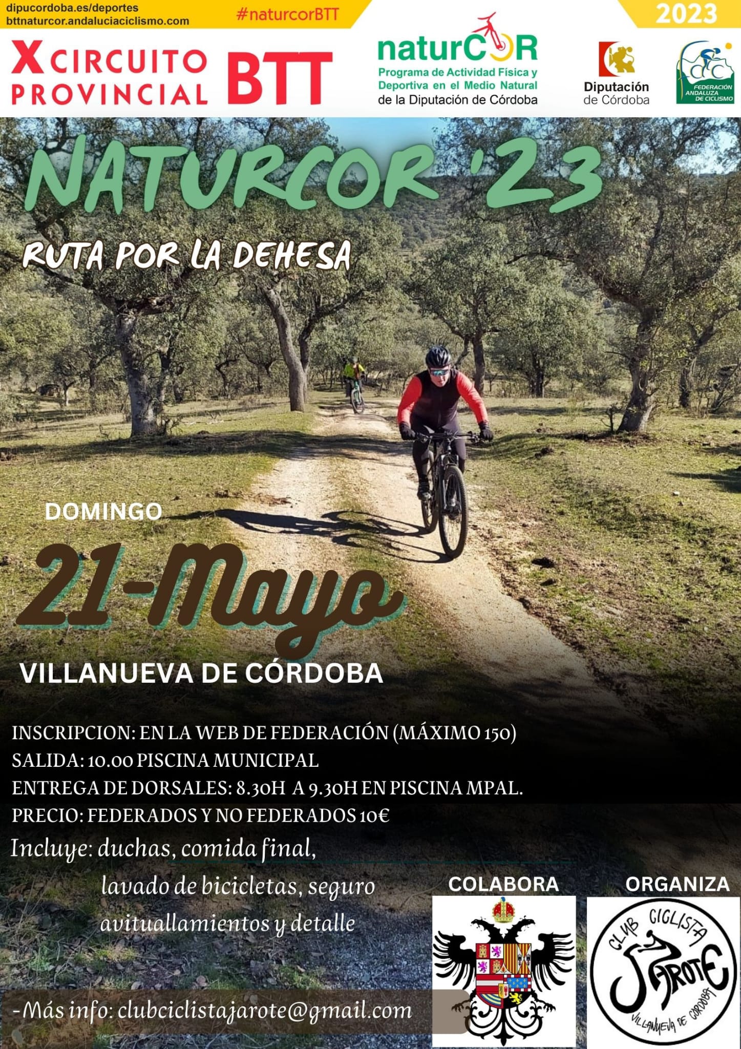 El NaturCor pedaleará por la Dehesa de Villanueva de Córdoba
