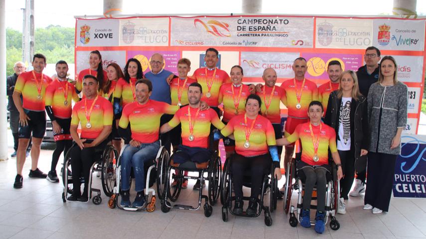 A Selección de Galicia de Paraciclismo conquista catro ouros e dúas pratas no estatal de Viveiro