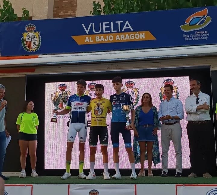 Enrique Maranchón y Ana López, vencedores de la XXXIX Vuelta Ciclista al Bajo Aragón Cadete